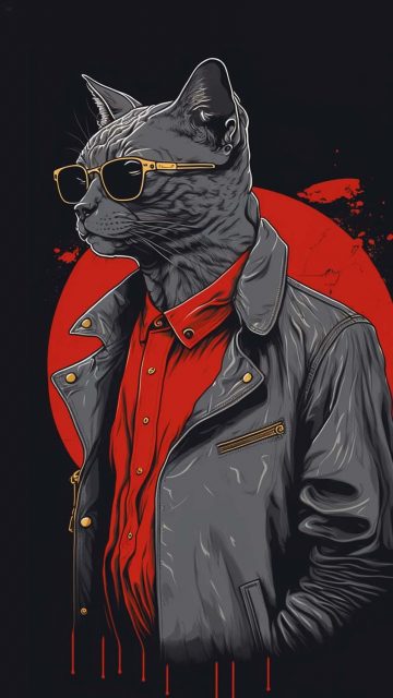 Noir Cat iPhone Wallpaper HD