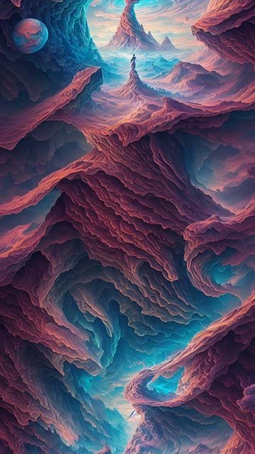 Planet of Caves iPhone Wallpaper HD