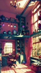 Retro Work Room Natural Light iPhone Wallpaper HD