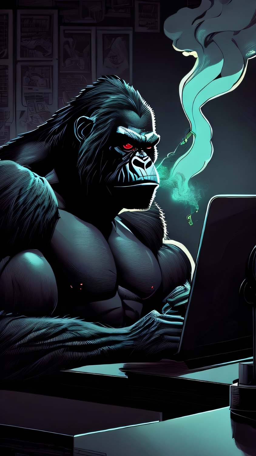 Silverback using PC iPhone Wallpaper HD