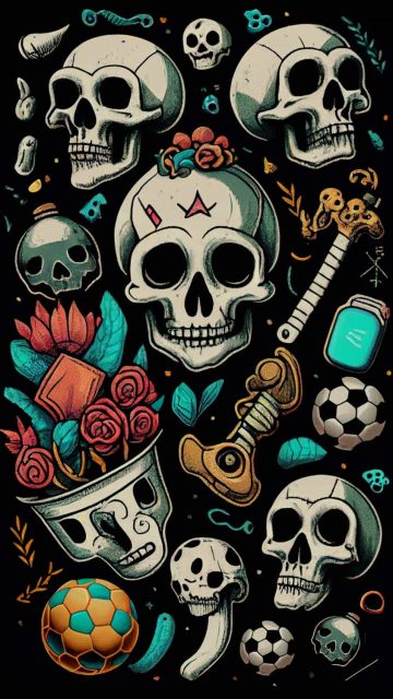 Skull Art iPhone Wallpaper HD
