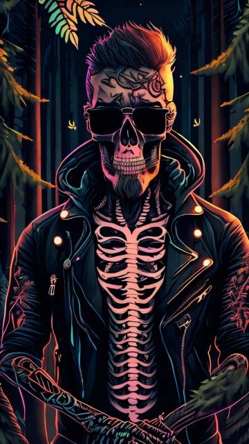 Tattoo Skeleton iPhone Wallpaper HD