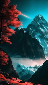 The Mountain Tree iPhone Wallpaper HD