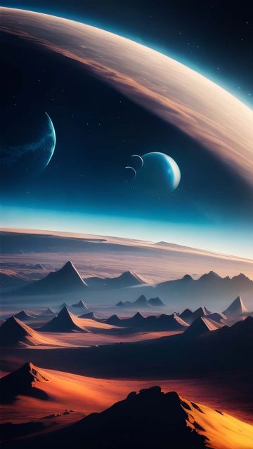 The Mountains of Space iPhone Wallpaper HD