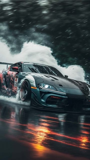 Toyota Supra Drift iPhone Wallpaper HD