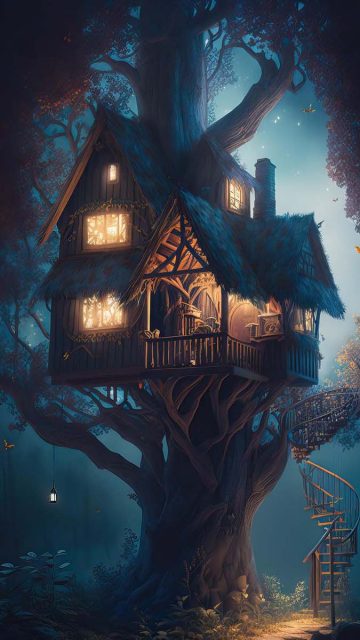 Tree House iPhone Wallpaper HD