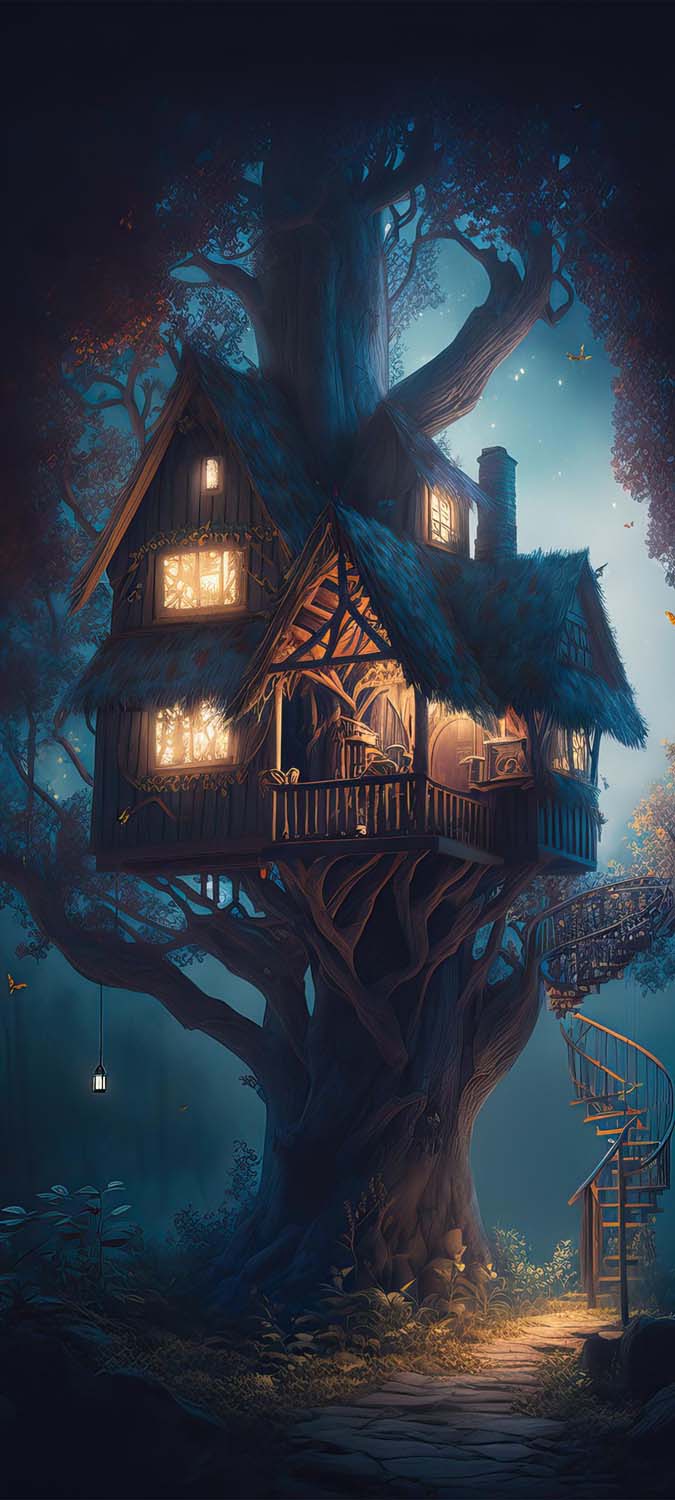 Tree House iPhone Wallpaper HD