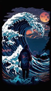 Walking on Ocean iPhone Wallpaper HD