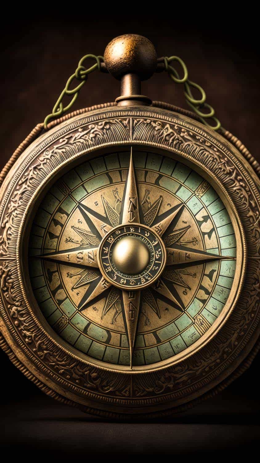Ancient Compass iPhone Wallpaper HD