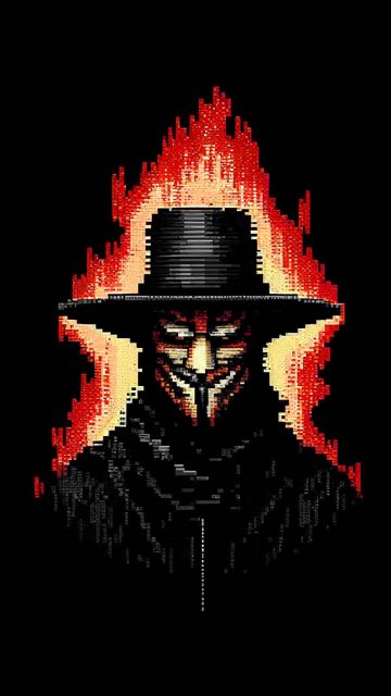Anonymous with Hat iPhone Wallpaper HD