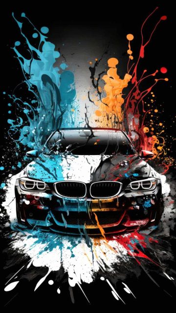 BMW Colour Splash iPhone Wallpaper HD
