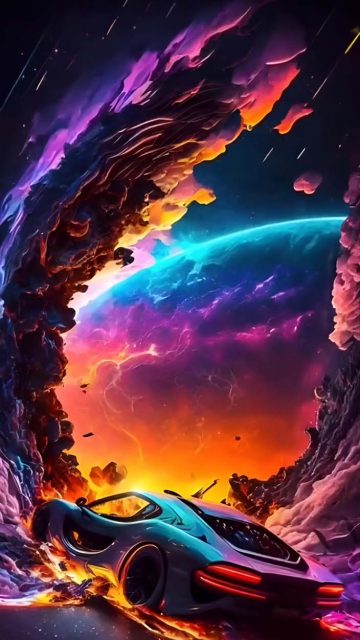 Cosmic Drive iPhone Wallpaper HD