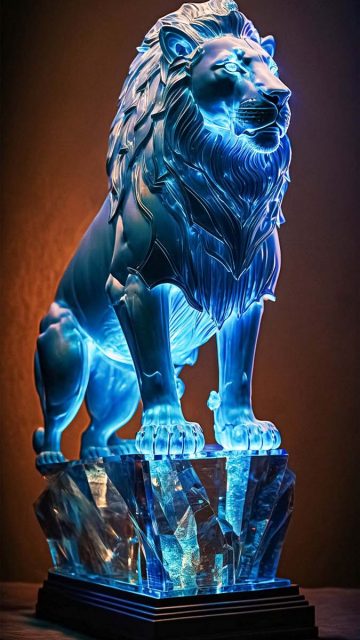 Crystal Lion iPhone Wallpaper HD