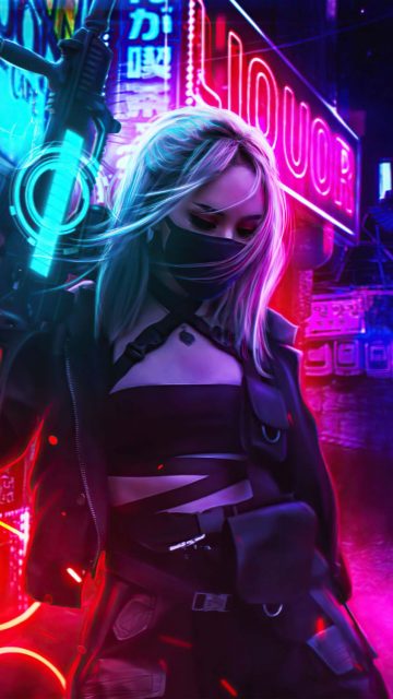 Cyberpunk Blonde iPhone Wallpaper HD