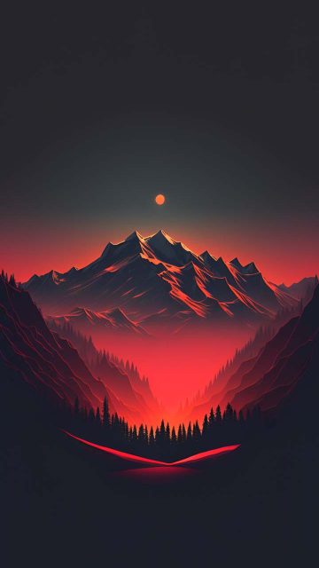 Dark Mountains iPhone Wallpaper HD