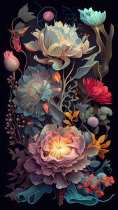 Floral Artwork iPhone Wallpaper HD