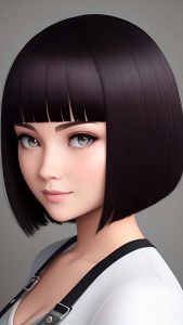 Girl Portrait Bob Hairstyle iPhone Wallpaper HD