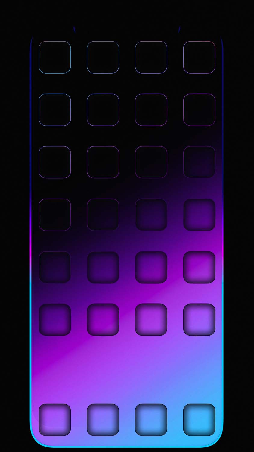 Gradient Colour iOS App Dock Wallpaper