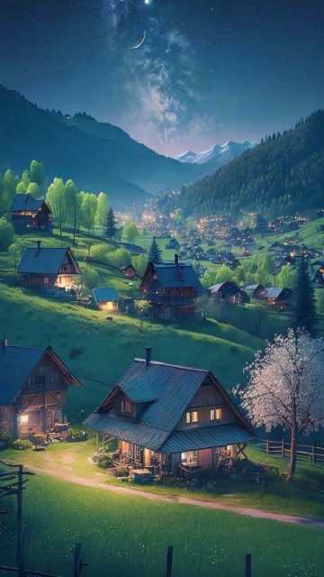 Green Village iPhone Wallpaper HD