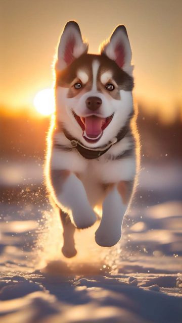 Husky Puppy iPhone Wallpaper HD