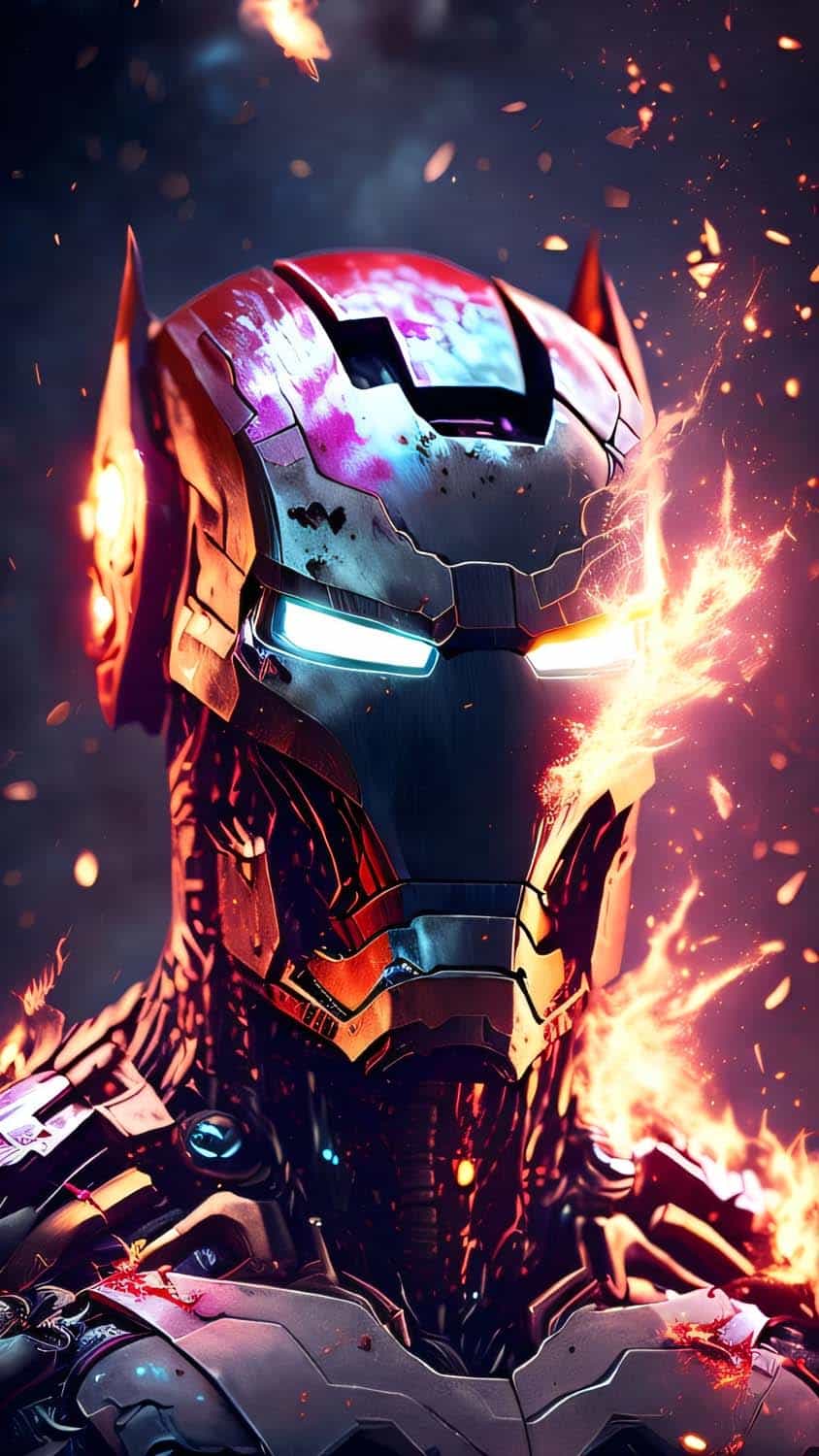 Iron Man Nano Tech Armor iPhone Wallpaper HD