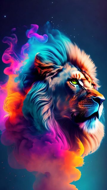 Lion Colours iPhone Wallpaper HD