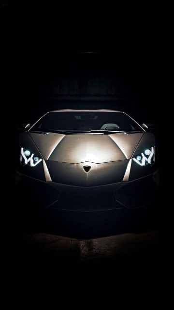 Matt Black Lambo iPhone Wallpaper HD