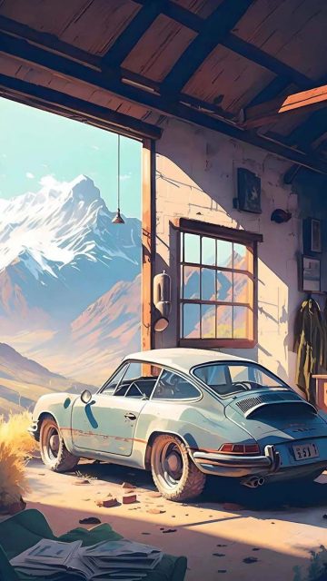 Old Garage iPhone Wallpaper HD