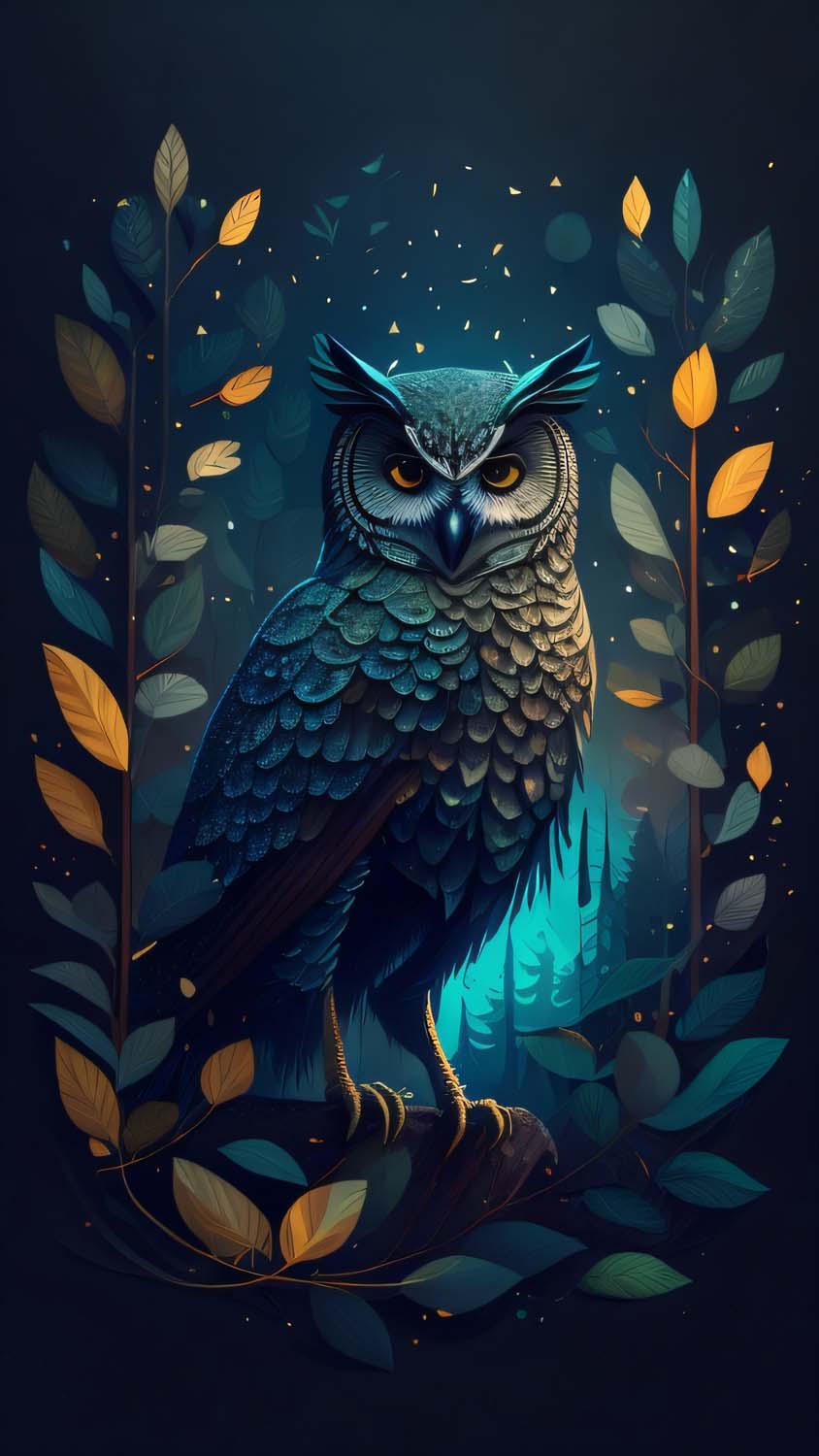 Owl Ai Art iPhone Wallpaper HD