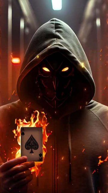 Poker Ace Card Abnonymous iPhone Wallpaper HD