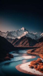 River to Mountains iPhone Wallpaper HD