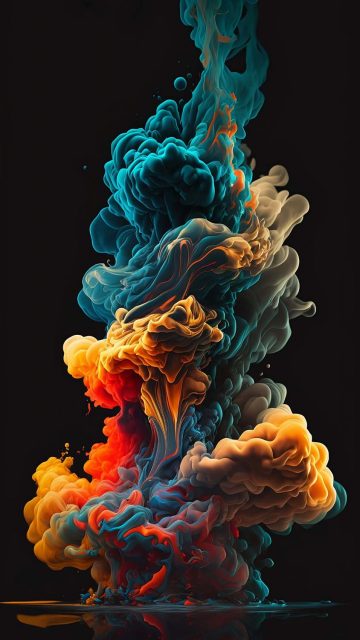 Smoke Colours iPhone Wallpaper HD