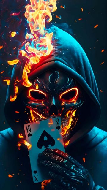 The Poker Skull iPhone Wallpaper HD