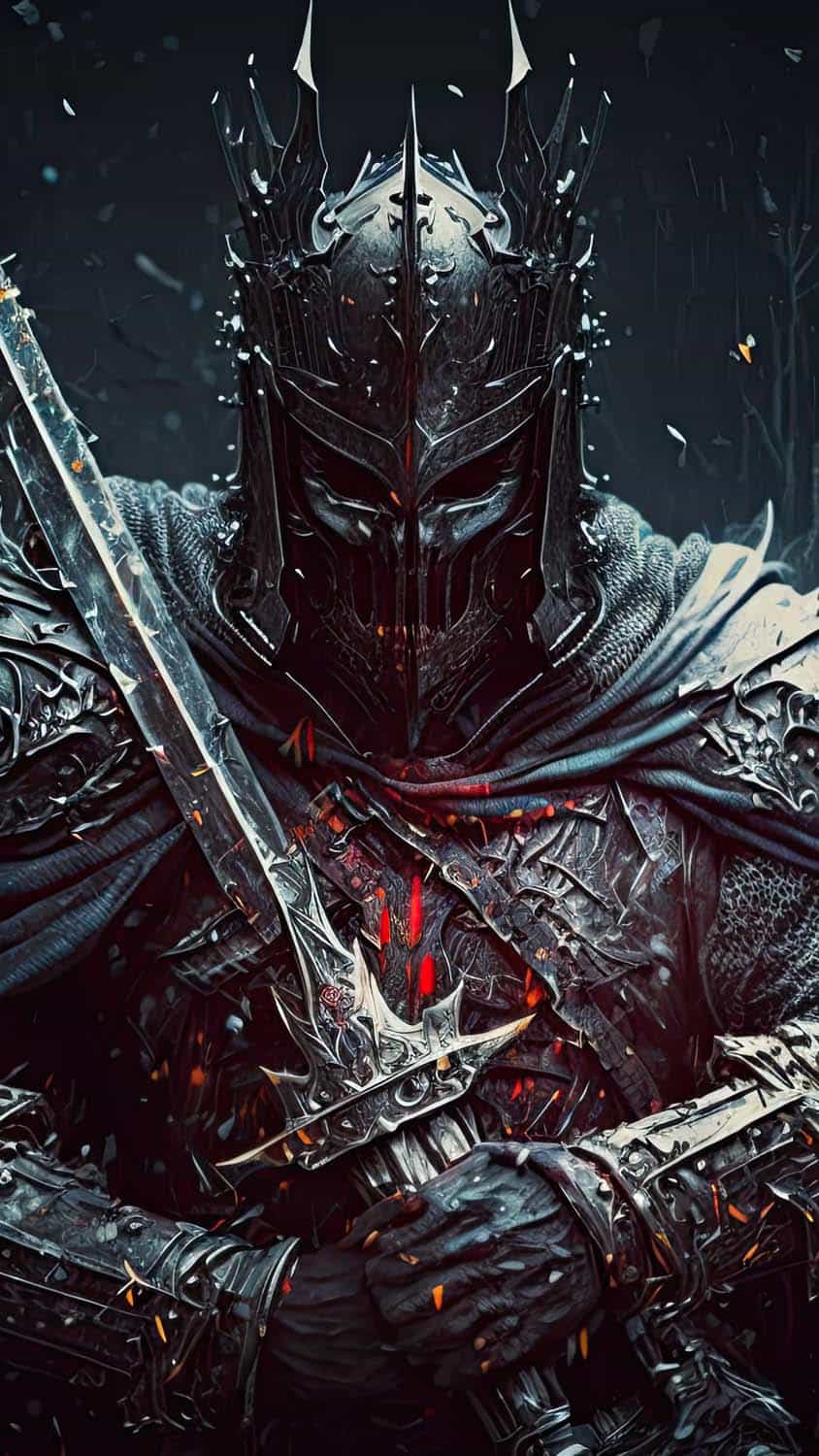 Warrior with Sword iPhone Wallpaper HD