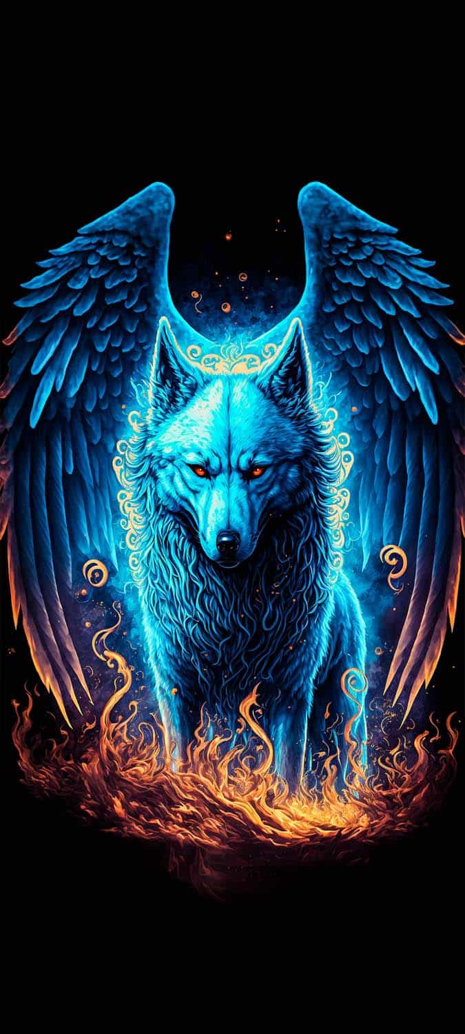 Wolf Angel iPhone Wallpaper HD