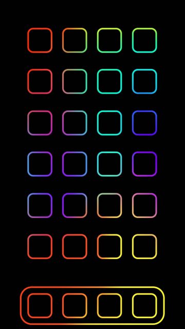iOS App Drawer RGB iPhone Wallpaper HD
