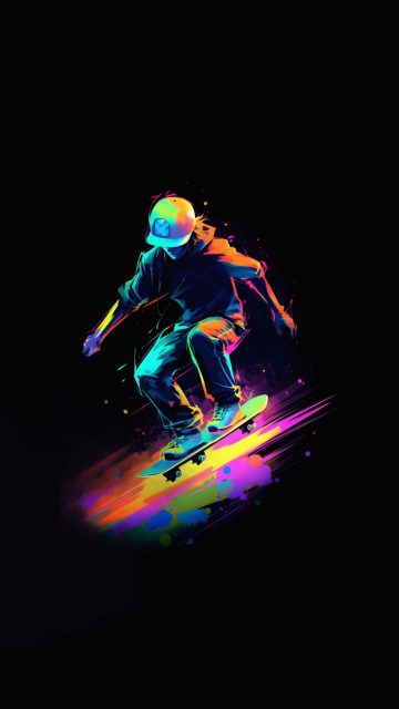 Amoled Skate boarding iPhone Wallpaper HD