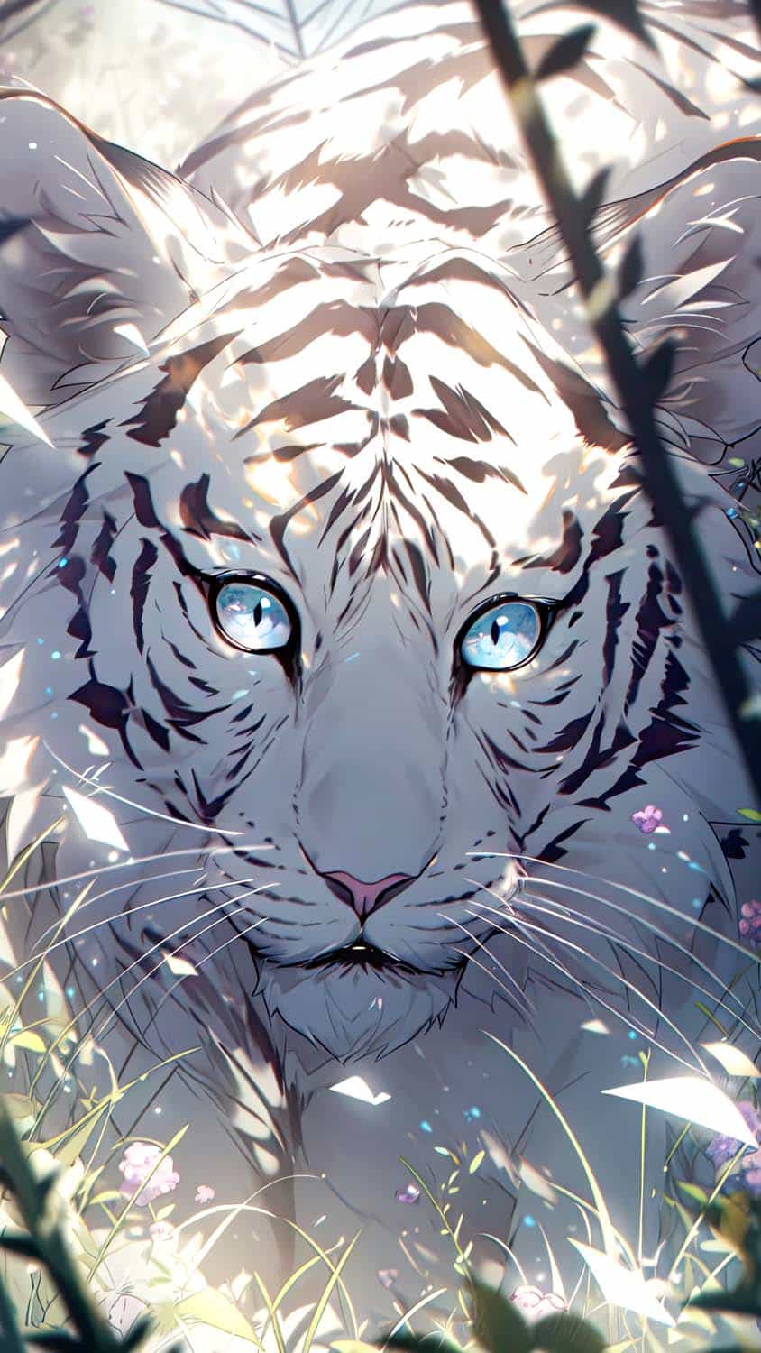 Anime White Tiger Wallpapers  Top Free Anime White Tiger Backgrounds   WallpaperAccess