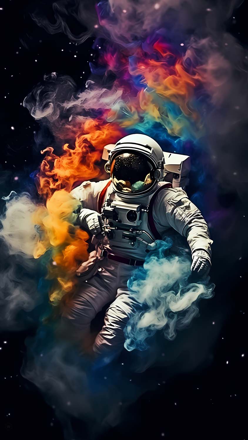 Iphone Rainbow  Astronaut  Planet Background Wallpaper Download  MobCup