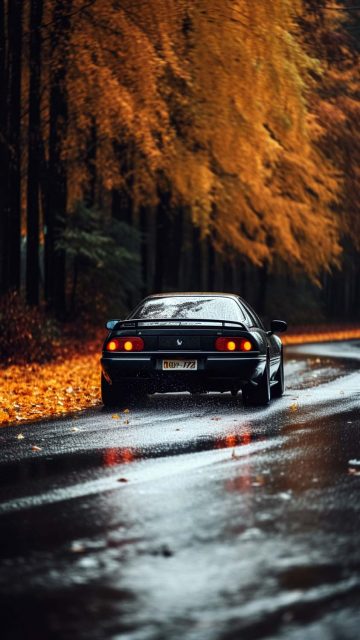 Autumn Car iPhone Wallpaper HD