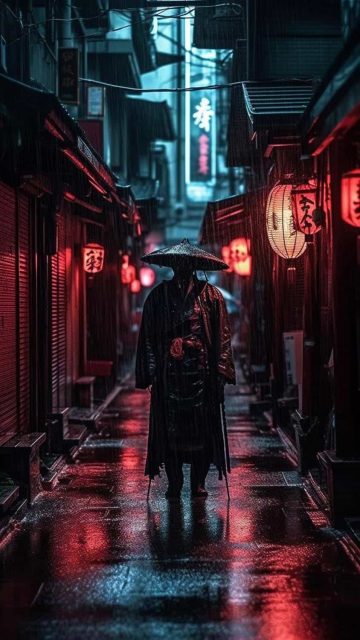 City Samurai iPhone Wallpaper HD