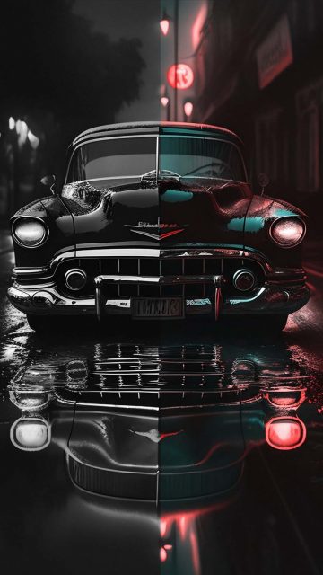 Classic Car Art iPhone Wallpaper HD