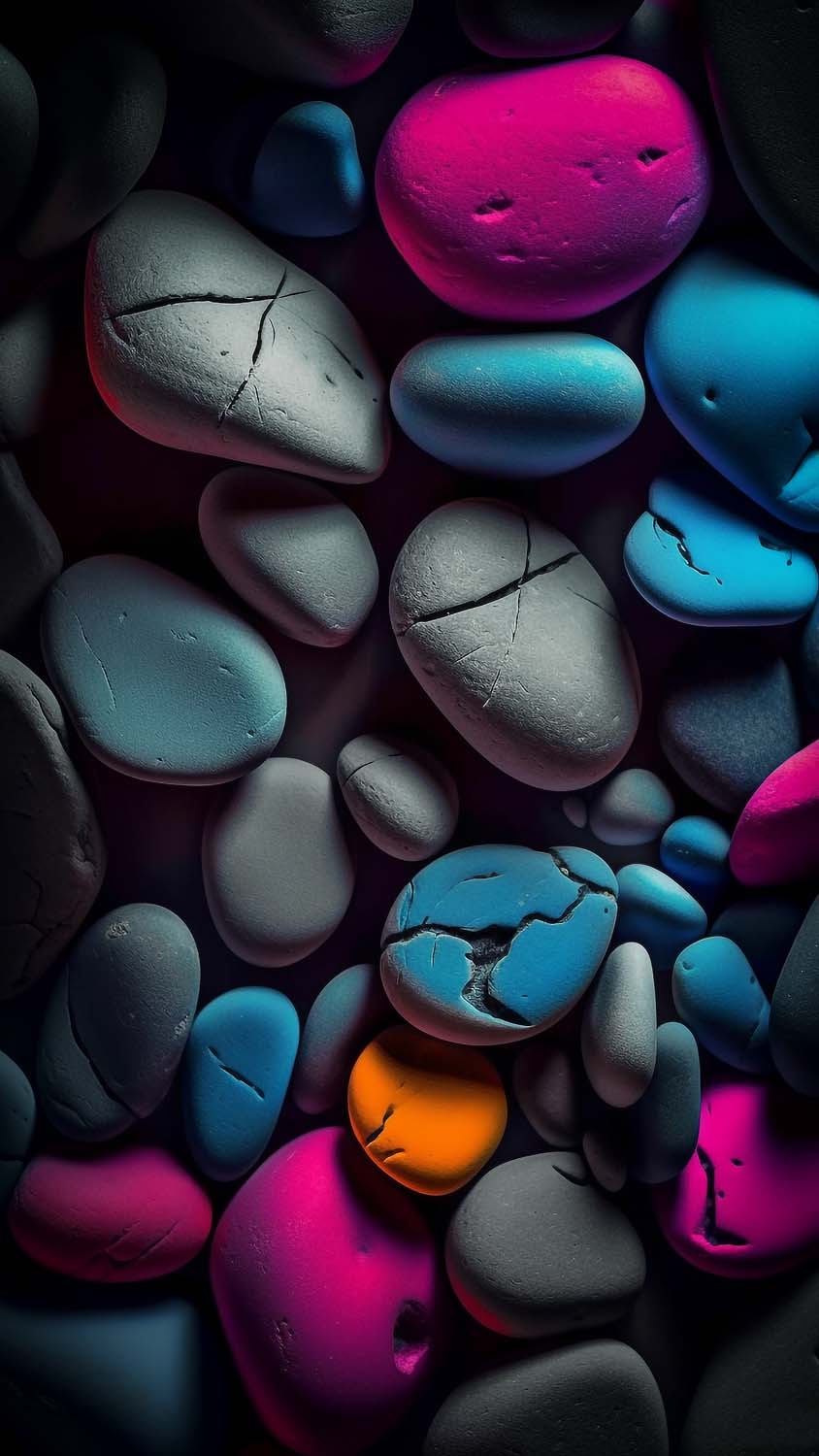Colourful Pebble Stones iPhone Wallpaper HD