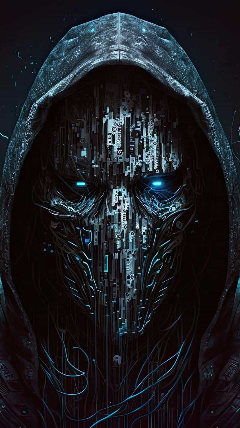 Cyber Mask iPhone Wallpaper HD