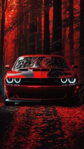 Dodge Challenger Demon Red iPhone Wallpaper HD