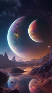 Dual Moon iPhone Wallpaper HD