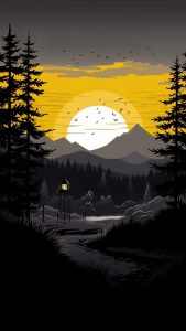 Forest Watchtower iPhone Wallpaper HD