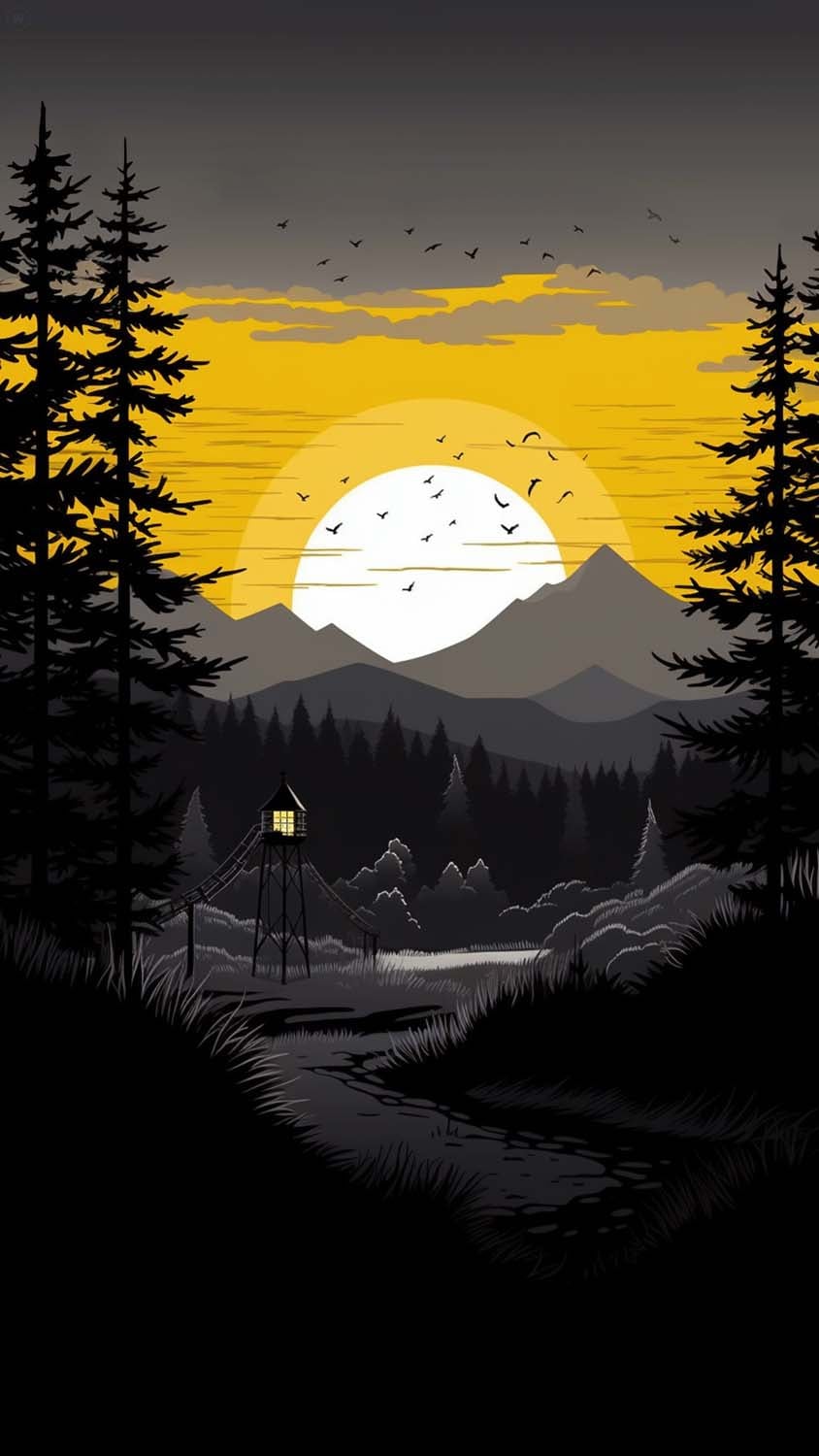 Forest Watchtower iPhone Wallpaper HD