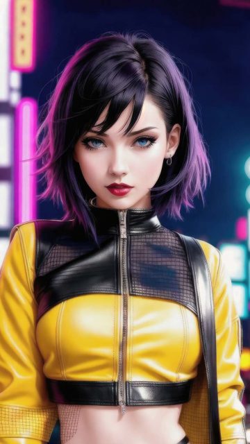 Girl Cyberpunk iPhone Wallpaper HD