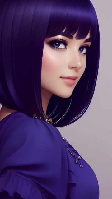 Girl Purple Theme Fashion iPhone Wallpaper HD